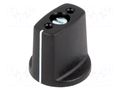 Knob; with pointer; ABS; Øshaft: 3mm; Ø16x16mm; black; Shaft: smooth OKW A2416030