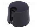 Knob; with pointer; plastic; Øshaft: 6.35mm; Ø20x16mm; black; A10 OKW A1020639