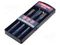 Kit: cold chisels; 140x10mm,150x12mm,170x16mm; plastic cassette PROLINE PRE-CHISEL-SET01