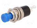 Switch: push-button; Pos: 2; SPST-NO; 1A/250VAC; OFF-(ON); on panel NINIGI PS10BBU
