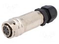 Connector: circular; plug; for cable; PIN: 6; female; soldering AMPHENOL PT06A1006SPG23
