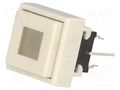Switch: keypad; Pos: 2; DPDT; 0.1A/30VDC; white; LED; white; THT; 1.5N HIGHLY ELECTRIC PB6135FBL-5
