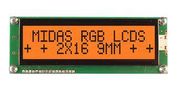 LCD MODULE, 16 X 2, COB, 8.06MM, FSTN MD21609A6W-FPTLRGB