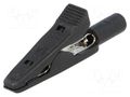 Crocodile clip; 15A; 60VDC; black; Grip capac: max.4mm; MA 1 HIRSCHMANN T&M MA1SW