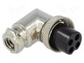 Connector: microphone; plug; female; PIN: 4; for cable; angled 90° NINIGI MIC354