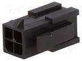 Connector: wire-wire; plug; male; PIN: 4; Micro-Fit 3.0; 3mm; 2x2; 5A MOLEX MX-43020-0400