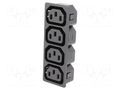 Connector: AC supply; socket; female; 10A; 250VAC; IEC 60320 ADAM TECH IEC-D-S4-150