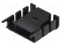 Heatsink: moulded; TO220; black; L: 25mm; W: 25mm; H: 9.5mm; 16.6K/W STONECOLD HS-012