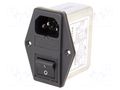 Connector: AC supply; socket; male; Inom: 4A; Ir: 0.6mA; 250VAC; 1MΩ YUNPEN ELECTRONIC FYQ04A1