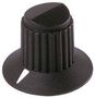 ROUND SKIRTED KNOB W/ ARROW IND, 6.35MM MS91528-1F2S