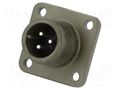 Connector: circular; socket; PIN: 3; male; soldering; MS/DS; 13A AMPHENOL DS3102A10SL-3P