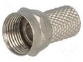 Connector: F; plug; male; twist-on; for cable; straight; CT100,RG6  FC-010