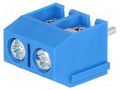 Connector: PCB terminal block; terminal; 16A; 250V; angled 90° NINIGI TB-5.0-P-2P/BL