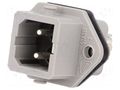 Connector: rectangular; ST; socket; male; PIN: 2; tinned; IP54; 16A HIRSCHMANN STASEI-2