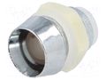 LED holder; 8mm; chromium; ABS; concave; L2: 11.5mm HEBEI RTP-80HB-CHROM