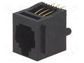 Connector: RJ12; socket; PIN: 6; with panel stop blockade; UL94V-0 NINIGI RJ12GP