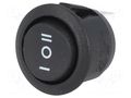ROCKER; SP3T; Pos: 3; (ON)-OFF-(ON); 10A/250VAC; black; none; 50mΩ SCI R13112I02BB7