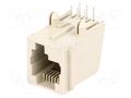 Connector: RJ12; socket; PIN: 6; Cat: 3; 6p6c; on PCBs; THT; 16.13mm TE Connectivity 5555003-1