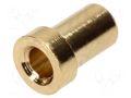 Connector: 2mm banana; socket; 6mm; Plating: gold-plated; brass AXIOMET BNS-202-G