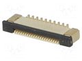 Connector: FFC/FPC; SMT; 0.5A; 50V; PIN: 20; 0.5mm; vertical; ZIF JOINT TECH F0500WV-S-20P