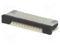 Connector: FFC/FPC; SMT; 50V; 0.5A; PIN: 10; 1mm; horizontal; 30mΩ JOINT TECH F1003WR-S-10PB