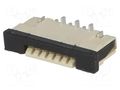 Connector: FFC/FPC; SMT; 50V; 0.5A; PIN: 6; 1mm; vertical; ZIF; 30mΩ JOINT TECH F1003WV-S-06P