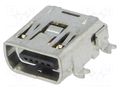Connector: USB AB mini; socket; SMT; PIN: 5; horizontal ECE ESB35101000Z