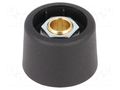 Knob; without pointer; polyamide; Øshaft: 6mm; Ø23x16mm; black OKW A3123069