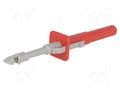 Clip-on probe; with puncturing point; 10A; red; 4mm; Ø: 4mm AXIOMET AX-CP-03-R