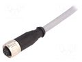 Connector: M12; plug; female; PIN: 12; straight; cables; 10m HARTING 21348500C79100