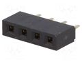 Connector: pin strips; socket; female; PIN: 4; straight; 3A; THT NINIGI ZL305-04