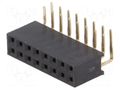 Connector: pin strips; socket; female; PIN: 16; angled 90°; 3A; THT CONNFLY ZL263-16DG