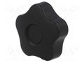 Knob; Ø: 50mm; Int.thread: M10; 20mm; H: 32mm; technopolymer PP ELESA+GANTER VCT.50B-M10