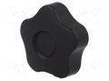 Knob; Ø: 50mm; Int.thread: M10; 20mm; H: 32mm; technopolymer PP ELESA+GANTER VCT.50B-M10