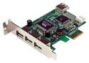 I/O CARD, 4PORT PCI-EX, USB 2.0 PEXUSB4DP