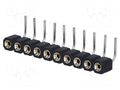 Connector: pin strips; socket; female; PIN: 10; angled 90°; THT CONNFLY DS1002-01-1X10R13