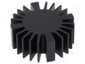 Heatsink; LED; Ø: 50mm; H: 20mm; black FISCHER ELEKTRONIK SK57720