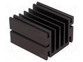 Heatsink: extruded; TO220; black; L: 50mm; W: 46mm; H: 33mm; aluminium FISCHER ELEKTRONIK SK68-50SA