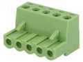 Pluggable terminal block; 5mm; ways: 5; straight; plug; female XINYA TBW-5.0-K-5P