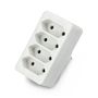 Splitter 4 flat sockets AC 230V 2.5A - Vorel 72402 - white TOY-12789 5906083724022