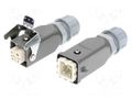 Connector: HDC; male + female; PIN: 4; 3+PE; size 3A; for cable MOLEX MX-93608-0390