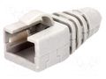 RJ45 plug boot; light grey MH CONNECTORS MHRJ45SRB-RET-LG