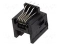 Connector: RJ12; socket; PIN: 6; 6p6c; THT; straight; 12mm TE Connectivity 216446-1