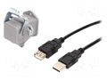 Adapter cable; USB 2.0,with protective cap; 3m; Type: straight ENCITECH 1310-0007-06