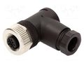 Connector: M12; plug; PIN: 4; female; angled 90°; IP67; for cable MURRELEKTRONIK 7000-13021-0000000