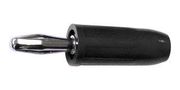 BANANA CONNECTOR, PLUG, 15A, 1KV, BLACK BU-00246-0