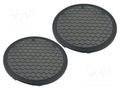 Loudspeaker grille; 155mm; Ford,Seat,VW; grey; 2pcs. 4CARMEDIA RAM-20.208/K-GY