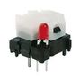 TACTILE SW, 0.1A, 28V, 70GF, TH, RED 6425.4111