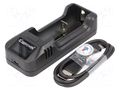Charger: for rechargeable batteries; Li-Ion; 3.6/3.7V; 1A; 5VDC KEEPPOWER KEEPPOWER-L1