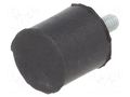 Vibroisolation foot; Ø: 15mm; H: 15mm; Shore hardness: 40±5; 241N ELESA+GANTER DVA4-15-15-M4